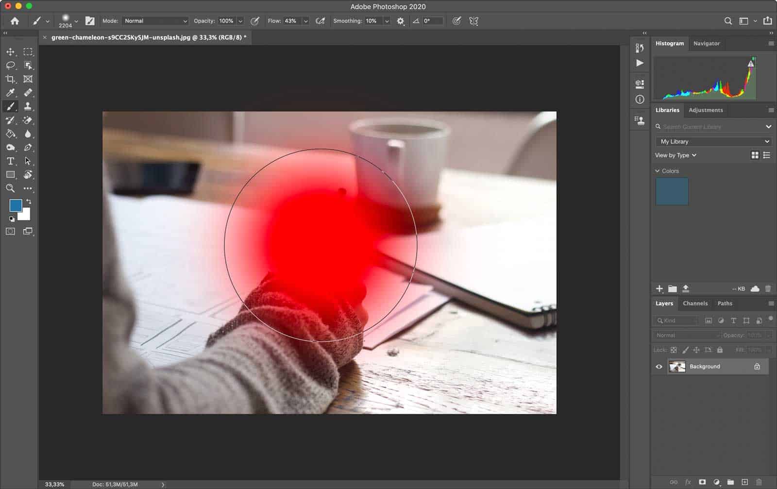 Brush size Photoshop